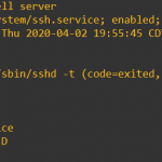 SSH service running on a server